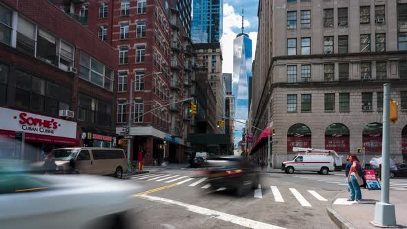 Downtown Manhattan Street Time Lapse Stock Footage Videohive