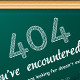 green board 404 error page - page not found