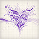 abstract heart doodle