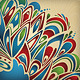 stylized peacock chicken tail