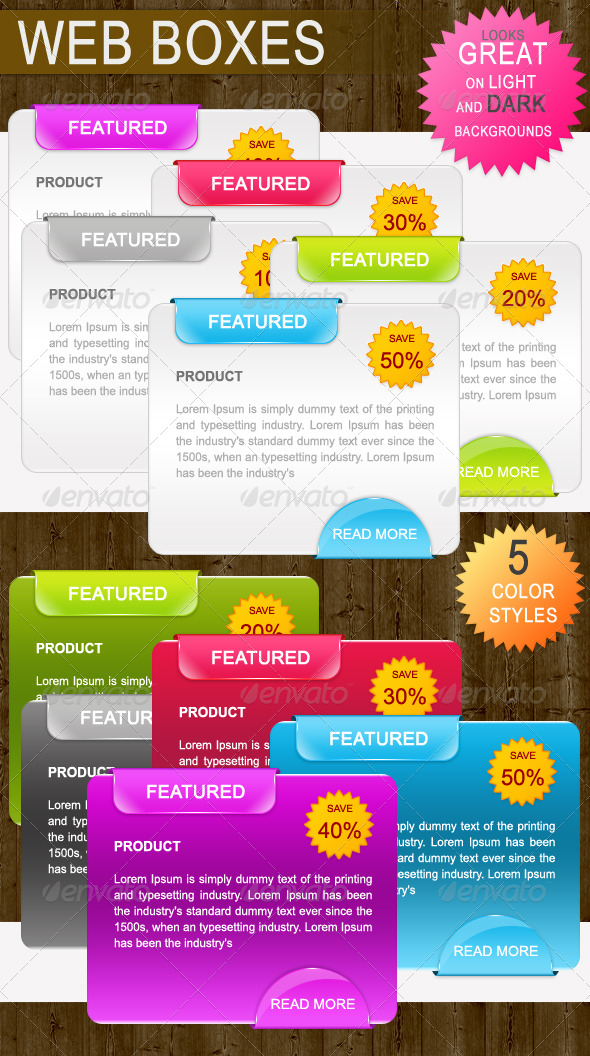 Stylish Plastic Web Boxes - GraphicRiver Stylish Plastic Web Boxes - GraphicRiver