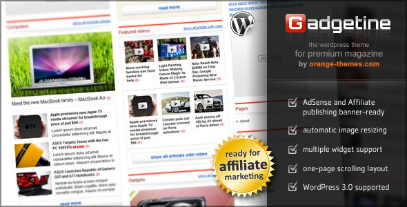 Gadgetine Themeforest Wordpress Teması Gadgetine Themeforest Wordpress Teması