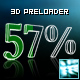 3D numbers preloader with reflection