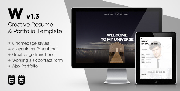 White - Creative Resume & Portfolio Template By Creaboxthemes