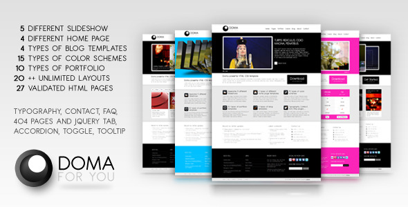 Doma powerful HTML, CSS template - RIP
