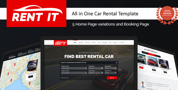 Download Rent It - Car Rental Template with RTL Support HTML Template