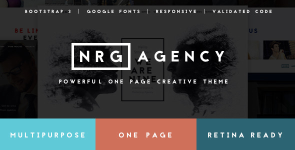 Download NRGagency - Creative One-Page Agency Theme CMS Themes Theme