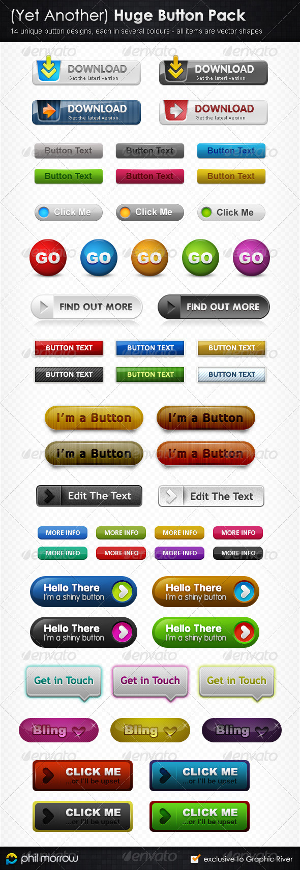 (Yet Another) Huge Button Pack - GraphicRiver Item for Sale