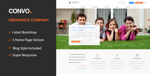 insurance html5 templates
Convo - HTML5 template for Business And Insurance Agency by ... insurance html5 templates
Convo - HTML5 template for Business And Insurance Agency by ...