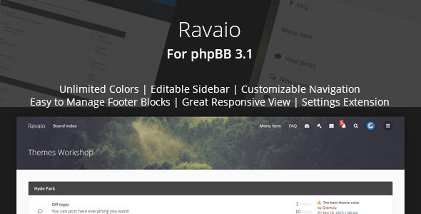 Download Ravaio - Modern Responsive phpBB Forum Theme Forums Theme