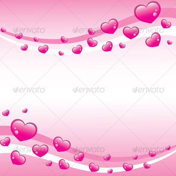 EPS vector illustration of a pink valentines background with hearts.