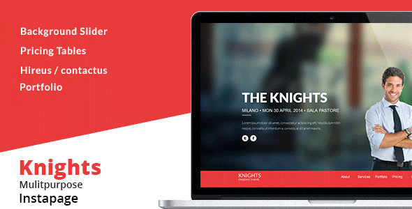 Download Knights Multipurpose Instapage Template Marketing Theme