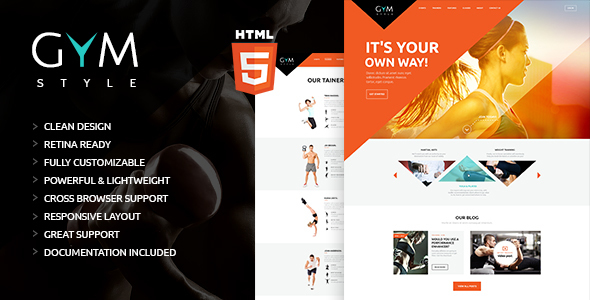 Download GYM | Sport & Fitness Club HTML Theme HTML Template