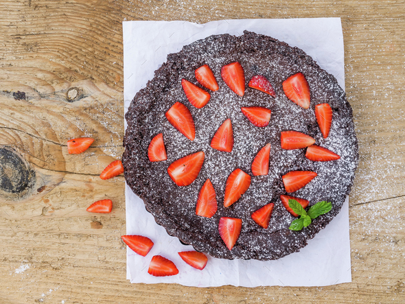 Chocolate Cake With Fresh Strawberry Stock Photo By Sonyakamoz Photodune