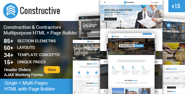 Download Constructive-Contractors Multi-Purpose HTML With Page Builder HTML Template