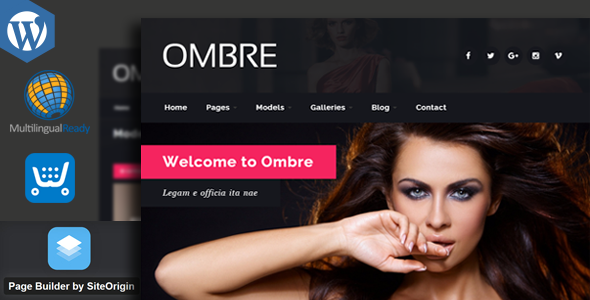 Ombre Model Agency Fashion Wordpress Theme By Egemenerd