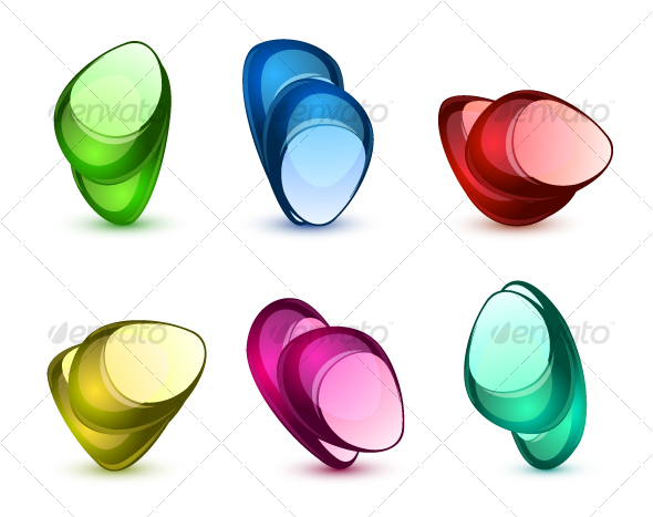 Abstract glass stones. by antishock. Abstract vector shapes. Christmas: