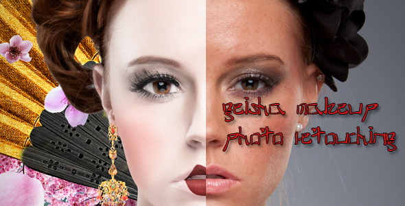 Geisha Makeup Photo Retouching