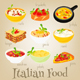 Italian Food Set By Elfivetrov GraphicRiver