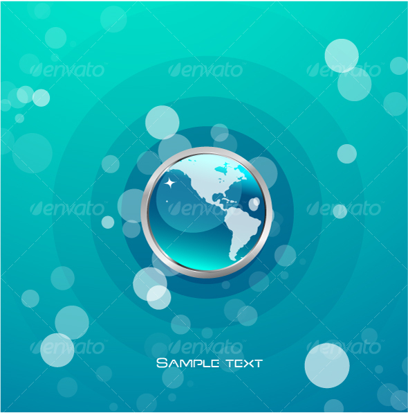 powerpoint templates blue. Blue Globe PowerPoint Template