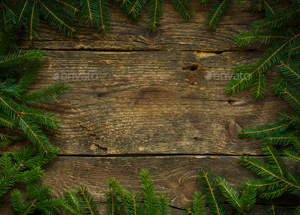 christmas tree branches on wooden texture ready for your design stock photo by vlad_star - Christmas Tree Branches christmas tree branches on wooden texture ready for your design stock photo by vlad_star - Christmas Tree Branches