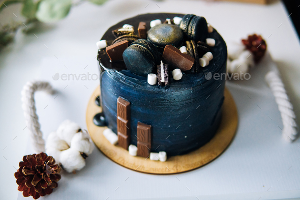 beautiful designer chocolate cake Stock Photo by simbiothy | PhotoDune