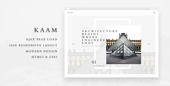 Download Kaam - Responsive Ajax Creative Portfolio Template HTML Template