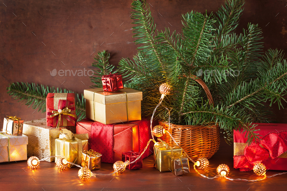 red and golden christmas gift box and decoration lantern candle stock photo by duskbabe - Christmas Gift Box Decorations red and golden christmas gift box and decoration lantern candle stock photo by duskbabe - Christmas Gift Box Decorations