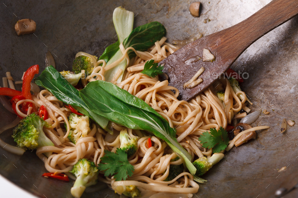 Asian food in cooking pan Stock Photo by Milkosx | PhotoDune