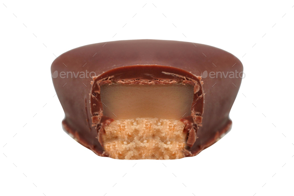 Chocolate covered bar of soft caramel Stock Photo by photobalance | PhotoDune