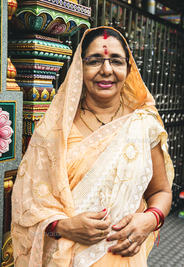Indian woman portrait at the temple Stock Photo by Rawpixel | PhotoDune