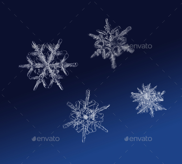 Real ice crystals macro compilation Stock Photo by Anterovium | PhotoDune