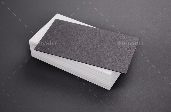 black background business cards
