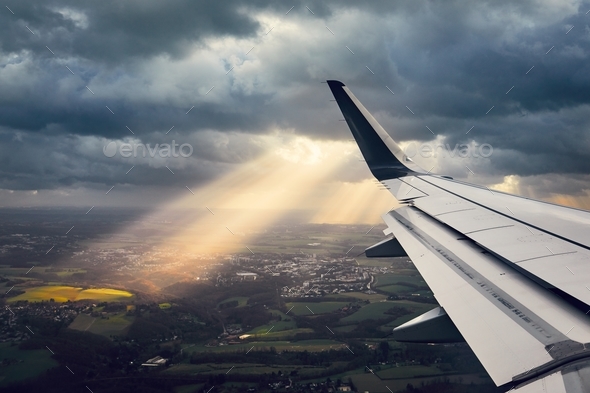 Airplane in the windstorm Stock Photo by Chalabala | PhotoDune