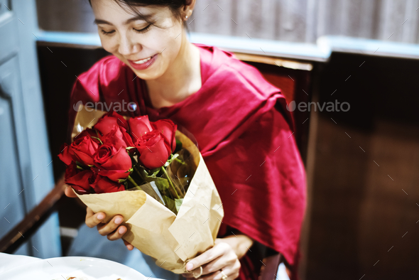Woman got red rose bouquet Stock Photo by Rawpixel | PhotoDune