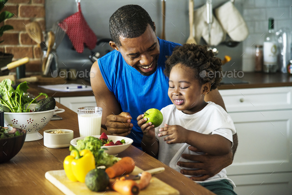 Dad and son cooking together Stock Photo by Rawpixel | PhotoDune