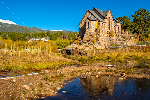 Chapel on the Rock near Estes Park in Colorado Stock Photo by haveseen