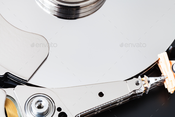 surface of internal 3.5-inch sata hard disk drive Stock Photo by vvoennyy