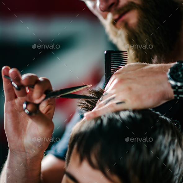 Hair styling for men Stock Photo by microgen | PhotoDune