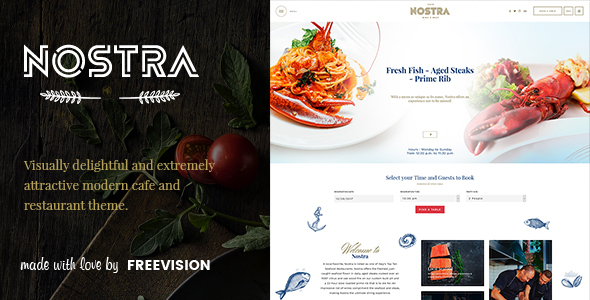Download Nostra - An Elegant Cafe & Restaurant WordPress Theme WordPress Theme