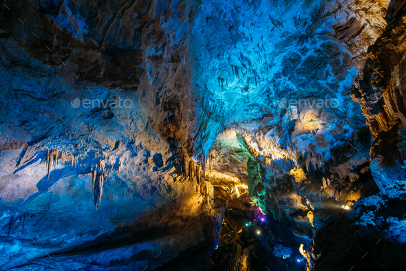 Kutaisi Georgia View Of Prometheus Cave Also Called Kumistavi Stock