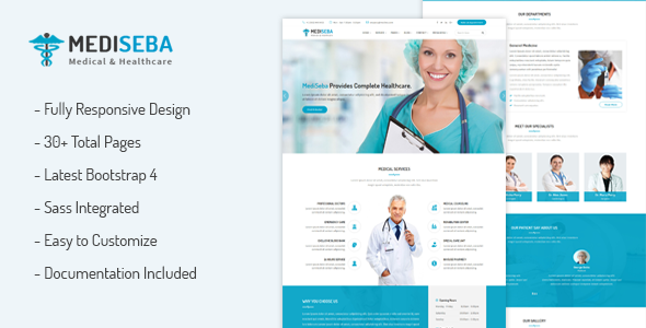 mediseba medical healthcare template by snazzy theme themeforest