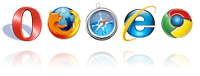 Supported browser logos