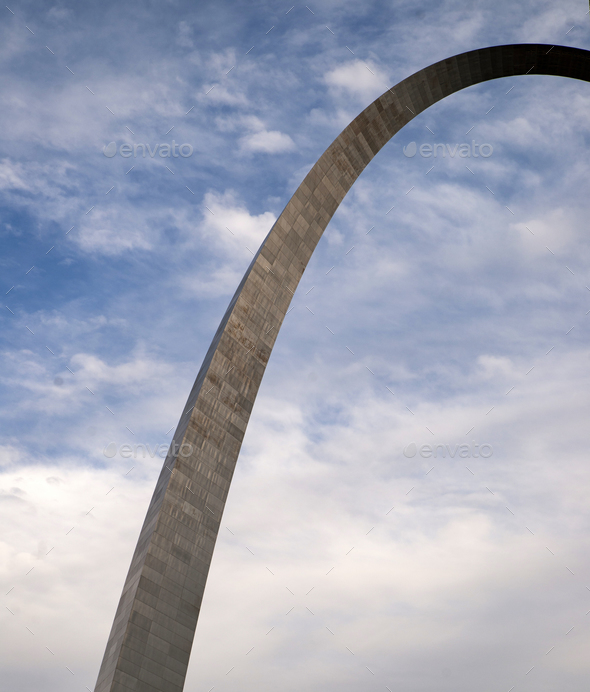 A Portion of the famous Gateway to the West Arch in St. Louis Stock Photo by Christopher_Boswell