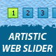 Artistic Web slider with brush stroke