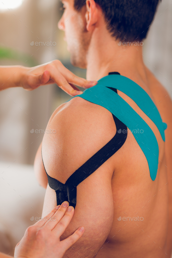 Kinesio Taping For Shoulder Pain Stock Photo By Microgen Photodune