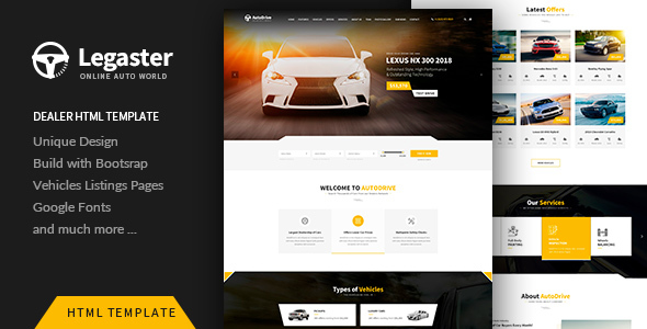 legaster automotive html template by templines themeforest