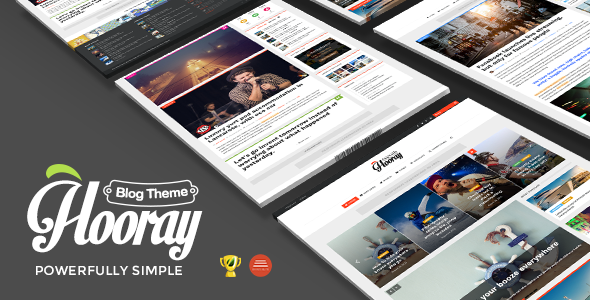 hooray blog wordpress theme for professional writers by bdaia