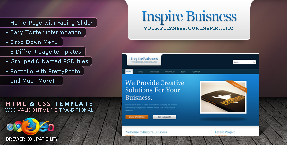 INSIGHT - 10 in 1 Portfolio and Inspire Buisness -XHTML & CSS Template INSIGHT - 10 in 1 Portfolio and Inspire Buisness -XHTML & CSS Template