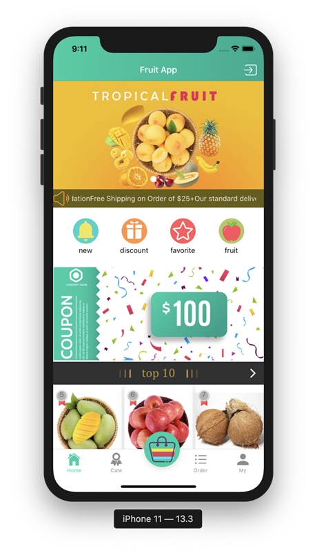 Ionic Fruits Ui Theme Template Firebase App Android Ios Web By